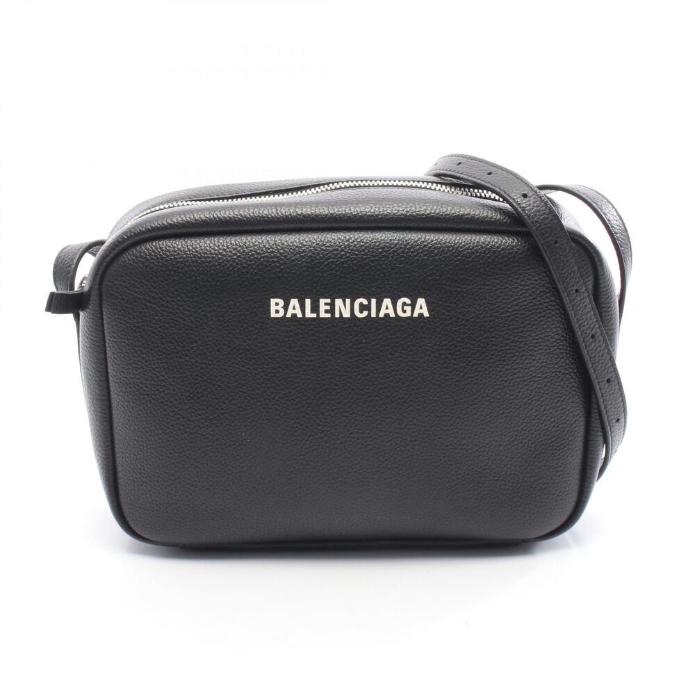 Balenciaga Camera Shoulder Bag Leather Black